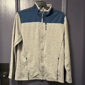 Orvis Mens Bonded Mesh Jacket Full Zip Grey Blue XL NWOT P2P: 22”